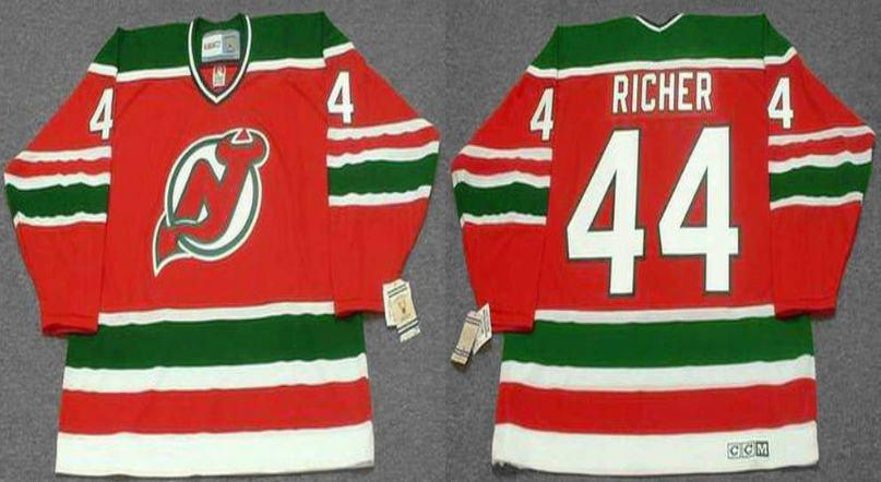 2019 Men New Jersey Devils 44 Richer red CCM NHL jerseys